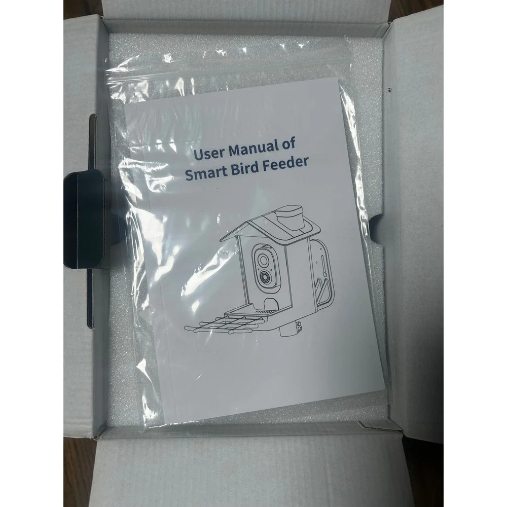 Smart AI Bird Feeder with Camera Solar Powered Wireless Outdoor Birdhouse App
